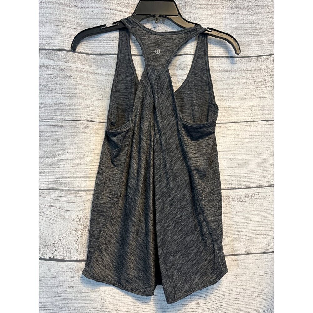 Lululemon Essential Racerback Gray Tank Top Size 4 - Picture 2 of 2